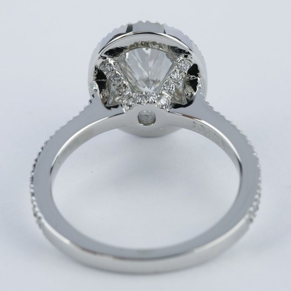 2Ct Oval Cut Moissanite Engagement Ring In Gold - Picture 5 of 16